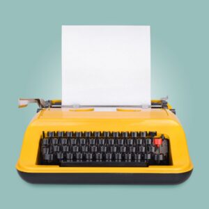 Was ist eine Normseite Foto gelbe Schreibmaschine