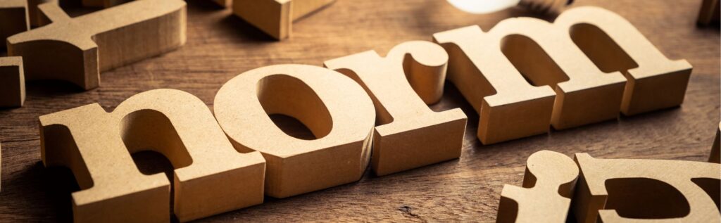 Was ist eine Normseite Holzblock Wort norm